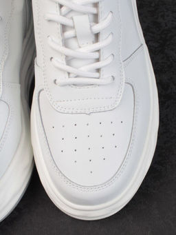 05-PDD181-1 WHITE Кроссовки женские (натуральная кожа)