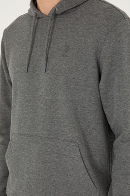 Мужской базовый свитшот антрацитовый меланж - U.s. polo assn фото 7