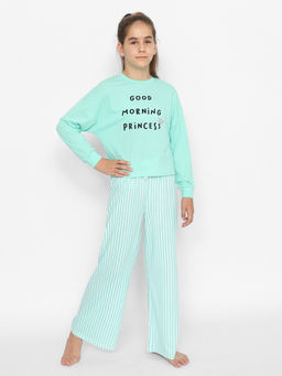 CRB wear/CWJG 50155-38 Комплект для девочки (джемпер, брюки),ментоловый/Ex.Cherubino