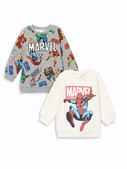 Spider-Man Bask?l? Erkek ?ocuk Sweatshirt 2li