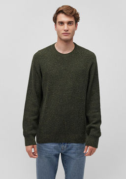 Bisiklet Yaka Yesil Kazak - Mavi фото 3