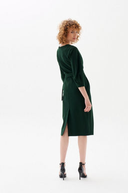 Платье со спущенной линией плеча Selena (Цвет: Темно-зелёный) - Morozov Amavie фото 3