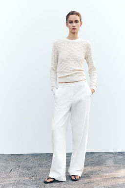 POINTELLE KNIT SWEATER