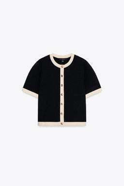 SHORT SLEEVE KNIT CARDIGAN - Zara фото 5