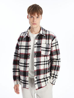 Regular Fit Uzun Kollu Ekose Erkek G?mlek Ceket