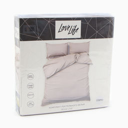 Комплект постельного белья LoveLife евро Beige line 200*217 см, 230*240 см, 50*70 см -2 шт, страйп-сатин, 100%п/э  фото 5