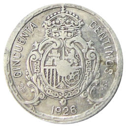 50 сентимо 1926 года Испания