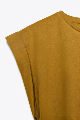 DROP SHOULDER TEXTURED T-SHIRT - Zara фото 14