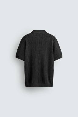 POLO PUNTO REGULAR FIT ESTRUCTURA / Negro lavado - Zara фото 8