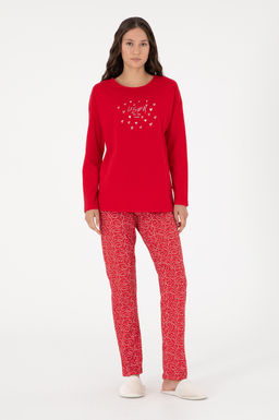 Женский красный пижамный комплект Неожиданная скидка в корзине