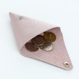 Монетница на кнопке TEXTURA, сиреневая