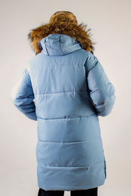 Удлиненная парка с капюшоном, арт 618,