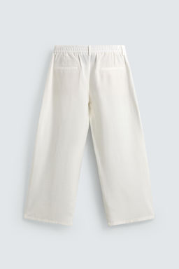 PANTAL?N FLUIDO PLIEGUES / Blanco roto - Zara фото 7