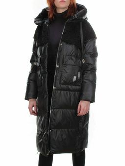 Y21636 BLACK Пальто женское зимнее MEIYEE (200 гр. холлофайбера) черное