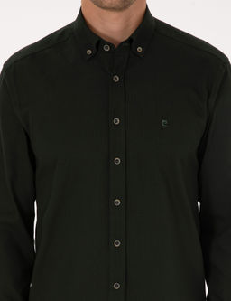 Haki Regular Fit Uzun Kollu G_mlek - Pierre cardin фото 6