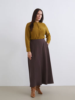 B?y?k Beden Beli Lastikli A Kesim Etek