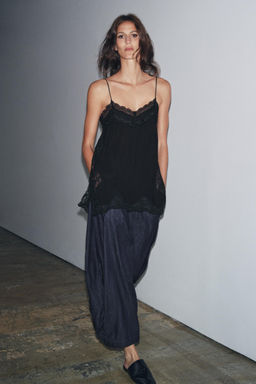 ZW COLLECTION LACE CAMISOLE TOP - Zara фото 8