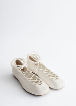 Bailarinas de piel con cordones - H&m фото 3