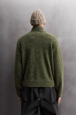 WOOL BLEND QUARTER-ZIP JUMPER - Zara фото 12