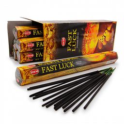 Благовония HEM FAST LUCK Лёгкая удача Сандал Пальмароза Пачули Мандарин уп-6шт