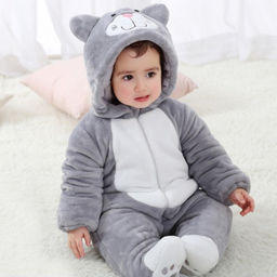 Плюшевый комбинезон Котик (теплый)