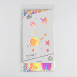 Скатерть одноразовая «Голография», 137×274 см