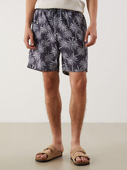 K?sa Boy Desenli Erkek Deniz ?ortu