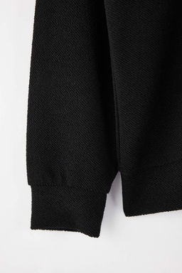 Yesil Yeni Oversize/Genis Kesim Polo Yaka Kal?n C?tc?tl? Sweatshirt TMNAW26SW00051 - Trendyolmilla фото 21