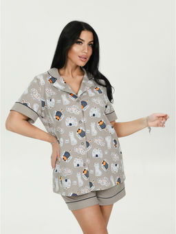 Нимфа пижама женская (фиолетовый) - Lovetex фото 52