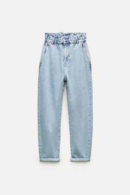 Z1975 HIGH-WAIST BAGGY PAPERBAG JEANS - Zara фото 6