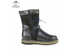 Монголки детские черные, войлочная подошва