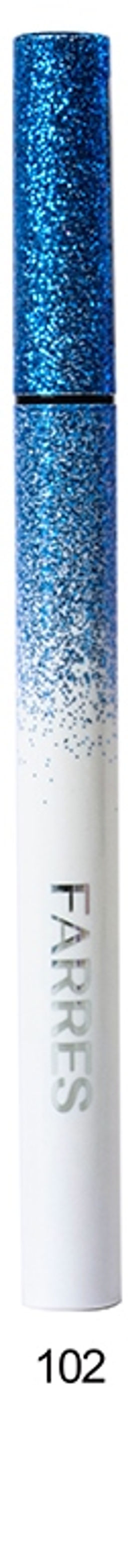 FARRES /8808-102/ Водостойкая подводка с шиммером (Синий) (*6) - Farres cosmetics фото 2