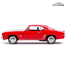Машина металлическая CHEVROLET CAMARO SS, 1:32, открываются двери, инерция, цвет красный - Автоград фото 6
