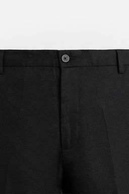 REGULAR FIT 100% LINEN TROUSERS - Zara фото 8