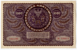 Банкнота 1000 марок 1919 года Польша