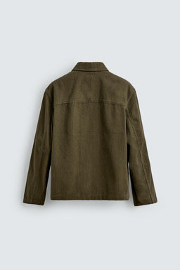TEXTURED OVERSHIRT WITH POCKETS - Zara фото 8