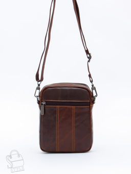 Сумка мужская кожаная 8612S brown Fuzhiniao