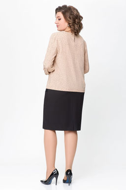 Блуза Swallow 803.2 черный+серебряный узор фото 602