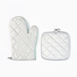 Кухонный набор Доляна Lemon, прихватка 17×17 см, рукавица 26×16 см,100% п/э