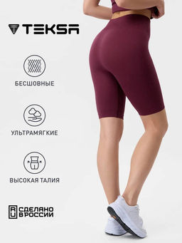 TEKSA Шорты женские высокая талия WHS 001 rose