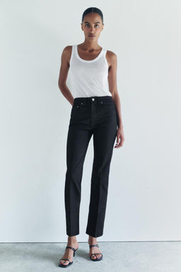 ZW COLLECTION BOOTCUT HIGH-WAIST CROPPED JEANS