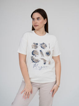 Футболка Хлопок 95%, лайкра 5% Элен экрю