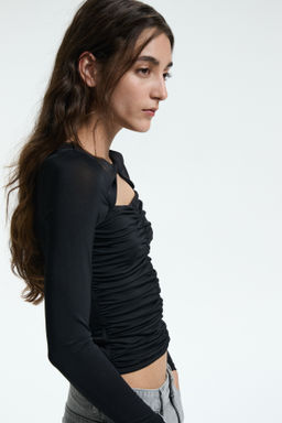 Top cut-out de punto - H&m фото 5