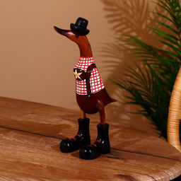 Сувенир «Утка-фермер», 27 см, дерево, МИКС