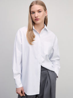 Рубашка из хлопка с пуговицами по бокам / Zarina