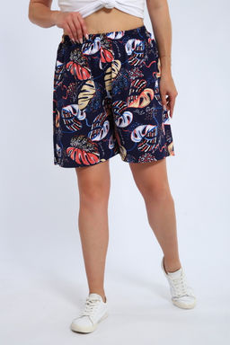 Шорты женские из кулирки Цветник папоротник