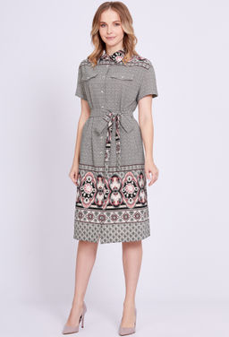 Платье Solei 4659 черный цветы