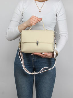 Сумка женская натуральная кожа GU 2066-99149, 1отд, плечевой ремень, молочный SALE 264145 - Adelia фото 5