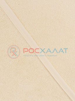 Махровое полотенце без бордюра кремовое ПМ-131 50х90