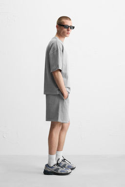 WASHED RELAXED FIT JOGGER BERMUDA SHORTS - Zara фото 33